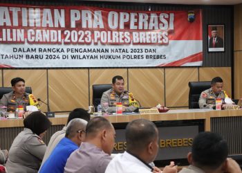 Polres Brebes Gelar Latihan Pra Operasi Lilin Candi 2023, Kesiapan Pengamanan Nataru