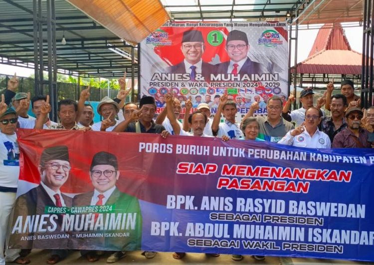 Pilpres 2024 - Lima serikat pekerja di Pati dukung AMIN 1 Pilpres 2024 – Lima serikat pekerja di Pati dukung AMIN