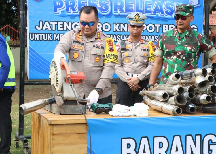 Wujudkan Pemilu Aman Damai, Polres Brebes Gelar Deklarasi Jateng Zero Knalpot Brong