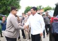 Bersama Forkopimda, Kapolres Brebes Sambut Kunker Menteri ATR/BPN Di Kecamatan Larangan
