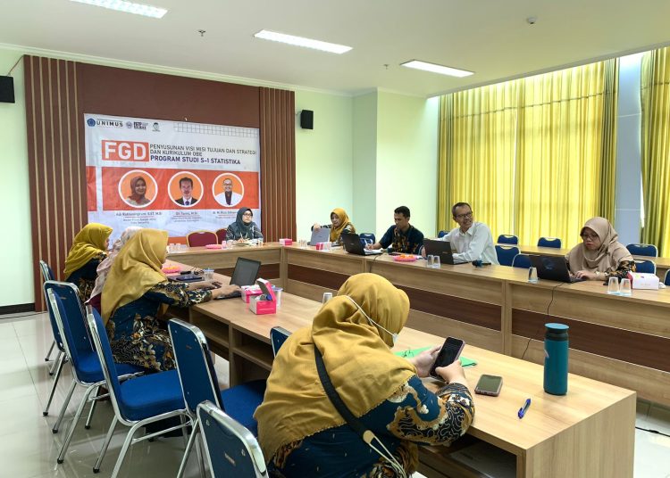 Komitmen Berinovasi, S1 Statistka Gelar FGD Penyusunan VMTS dan Kurikulum OBE – Universitas Muhammadiyah Semarang