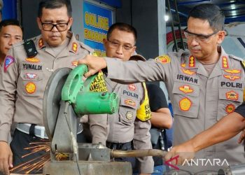 Polrestabes Semarang terima rongsokan knalpot brong hingga 700 Kg