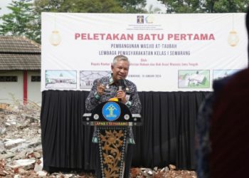 Tejo letakkan batu pertama pembangunan kembali Masjid At-Taubah Lapas Semarang