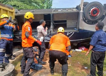 Bus Shantika kecelakaan di Tol Pemalang, dua tewas