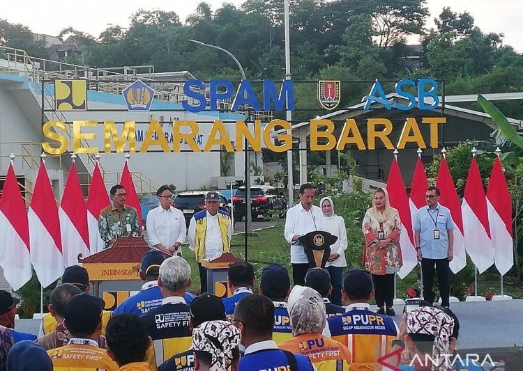 Presiden Jokowi resmikan SPAM Semarang Barat, layani 350 ribu pelanggan