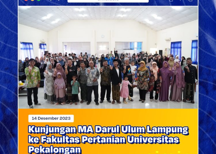 Kunjungan MA Darul Ulum Lampung ke Fakultas Pertanian Unikal