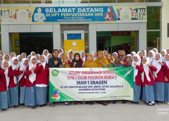 UPT Perpustakaan UNS Menerima Kunjungan dari CPB Siswa MAN 1 Sragen