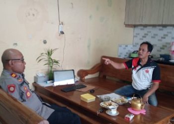 Sambang Tokoh Masyarakat Pebatan, Kapolsek Wanasari Ajak Ciptakan pemilu yang Aman dan Damai