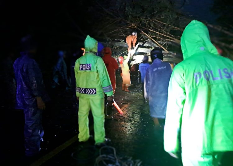 Polisi Bantu Evakusi Pohon Tumbang Di Kecamatan Tonjong 1 Polisi Bantu Evakusi Pohon Tumbang Di Kecamatan Tonjong