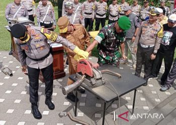 Polresta Banyumas sita 31.193 knalpot brong sejak 2022