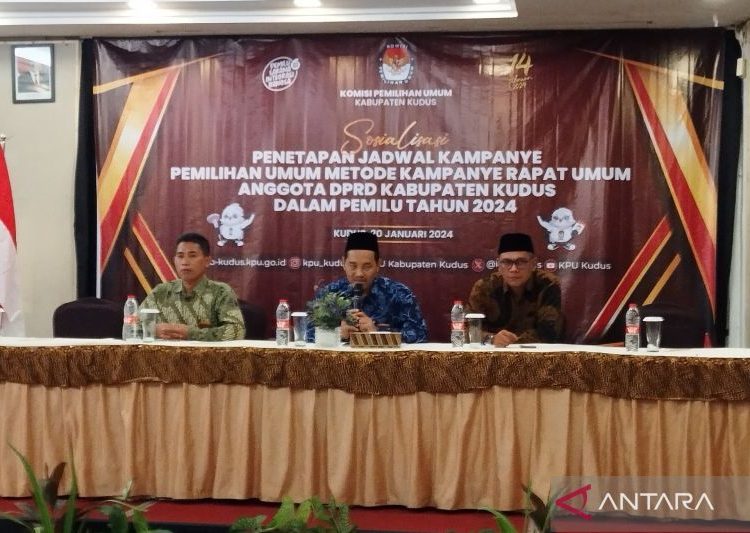 KPU Kudus sosialisasikan 16 lokasi dan jadwal kampanye rapat umum