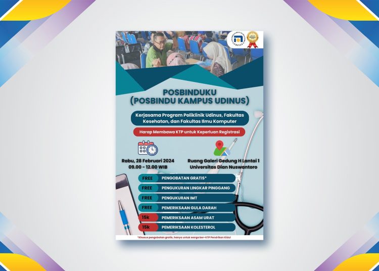Ada Posbindu PTM dan Pengobatan Gratis Untuk Warga Kota…