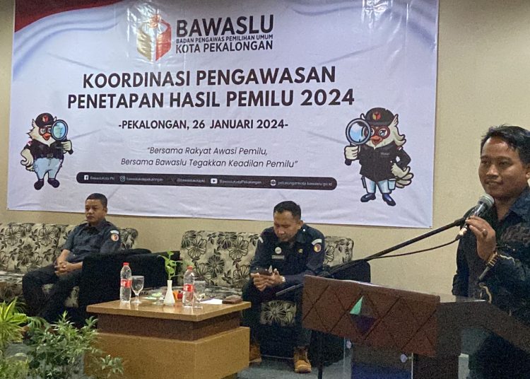Bawaslu Kota Pekalongan Koordinasi Pengawasan Penetapan Hasil Pemilu