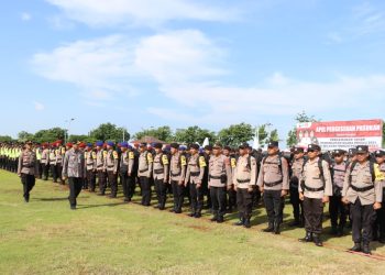 Gelar Pasukan Pengamanan Pemilu, Ribuan Personel Digeser ke TPS Di Kabupaten Brebes