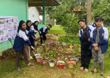 Mahasiswa KKB Undip bantu taman Toga dan papan batas desa