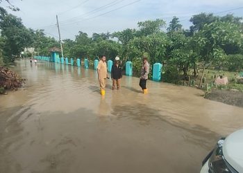 Mitigasi Bencana Di Brebes dan Wanasari, Kapolsek Cek Lokasi Rawan Banjir