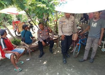 Jaga Kondusifitas Jelang Pemilu, Personil Polsek Kersana Sambang Warga Desa Jagapura