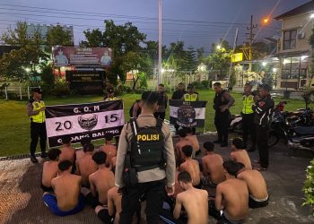 25 Remaja yang Tawuran di Kluwut Bulakamba saat hujan diamankan Polres Brebes