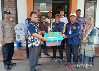 KPU Temanggung menerima hasil rekapitulasi suara pemilu dari kecamatan