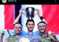 Presiden Jokowi Ucapkan Selamat kepada Juara All England