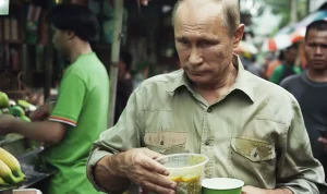 FOTO AI : Putin, Kim Jong Un, Messi sampai Cristian Ronaldo Ikut War Takji
