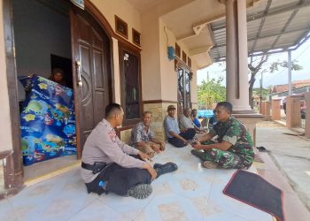 Sinergitas TNI-Polri Polsek Tanjung Gelar Patroli Sambang Tokoh Masyarakat Dengan Babinsa