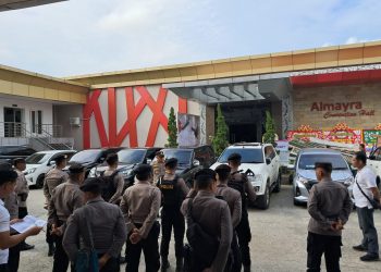 Polres Brebes Turunkan Personil Amankan kegiatan Rapat Pleno Rekapitulasi KPUD