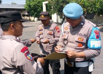 Siwas Dan Sie Propam Polres Brebes Gelar Pengawasan Publik Dan Pemeriksaan Operasi Gaktibplin Personil Di Mako Polsek Tanjung