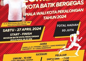 Pemkot Pekalongan Gelar Lomba Lari Kota Batik Bergegas