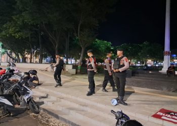 Jaga Situasi Keamanan, Anggota Satgas Preventif Sat Samapta Polres Brebes Melaksanakan Patroli Harkamtibmas