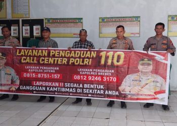 Polsek Ketanggungan Sosialisasikan Layanan Call Center 110 Kepada Masyarakat