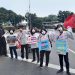 Buruh Bergaya Pantomim Serukan Tolak Upah Murah