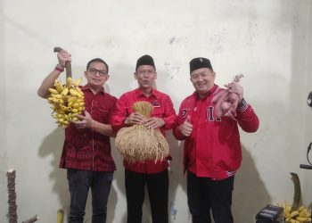 Bawa Hasil Bumi, Wahyudin Kembalikan Formulir Penjaringan ke PDIP – Warga Berita