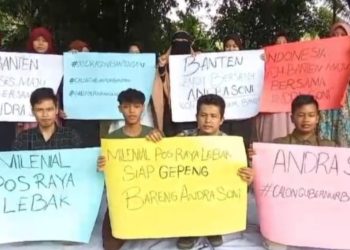 Relawan Milenial Pos Raya Lebak Aktif Galang Dukungan untuk Andra Soni jadi Calon Gubernur Banten – Warga Berita
