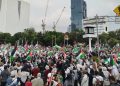 Ribuan Massa Aksi Bela Palestina Geruduk Kedubes AS Tuntut Hentikan Genosida di Gaza