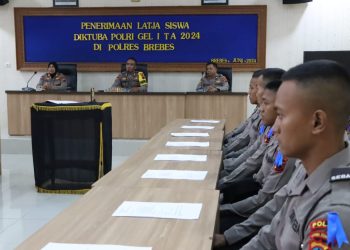1 Bulan, 24 Siswa Diktukba Polri Gelar Latja di Polres Brebes