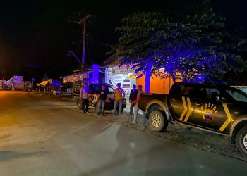 Antisipasi Gangguan Kamtibmas, Polsek Laangan Gelar Patroli Bersinggungan Dengan Polsek Songgom