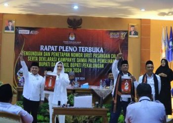 Fadia-Sukirman Nomor 1, Riswadi-Amin Nomor 2 di Pilkada Kab Pekalongan 9 Fadia-Sukirman