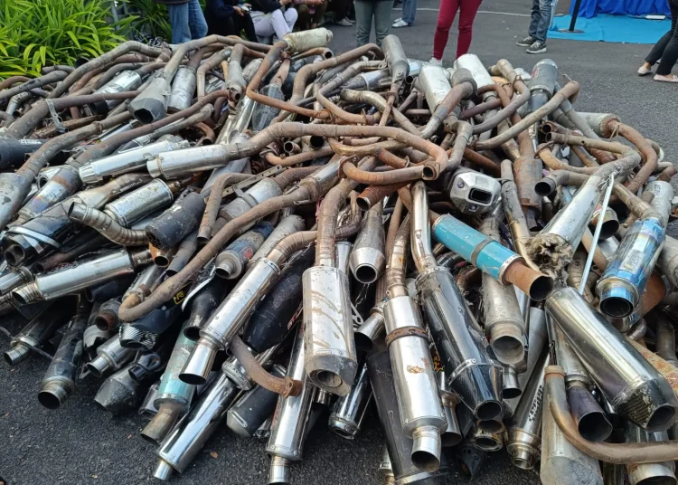 Polres Pemalang Musnahkan Knalpot Brong Jelang Ramadan