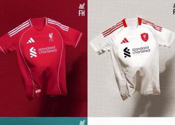 Desain jersey Liverpool 2025/2026 oleh Adidas: Strawberry red & retro